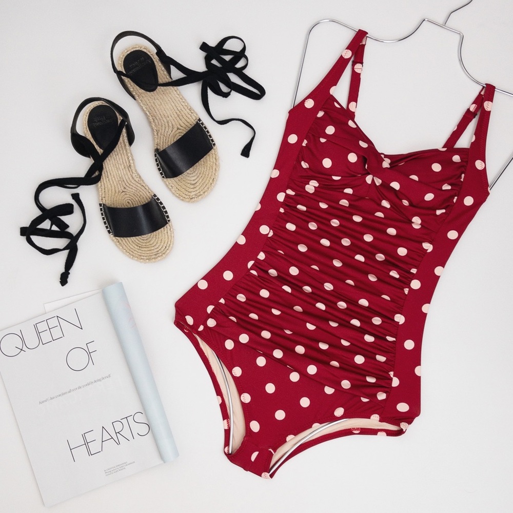 Kian D. Los Angeles • Retro Inspired Polka Dot One Piece Swimsuit (NWOT)